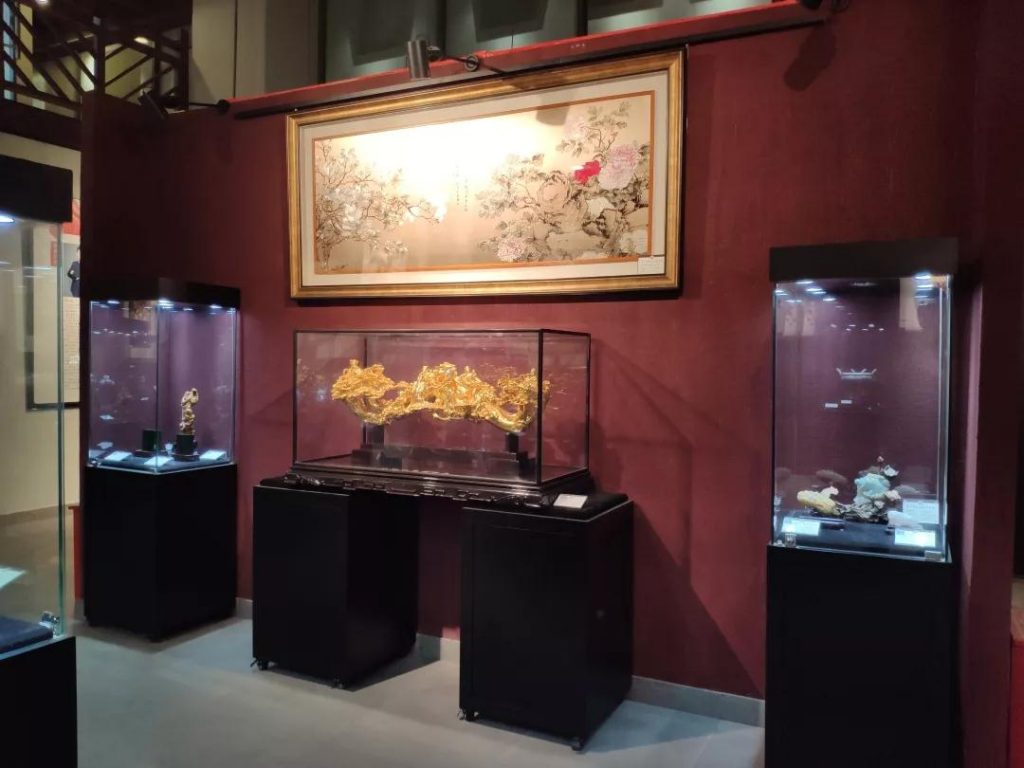 巖星建設(shè)|廣東嶺南工藝美術(shù)館工程設(shè)計(jì)插圖(4) 大廳局部